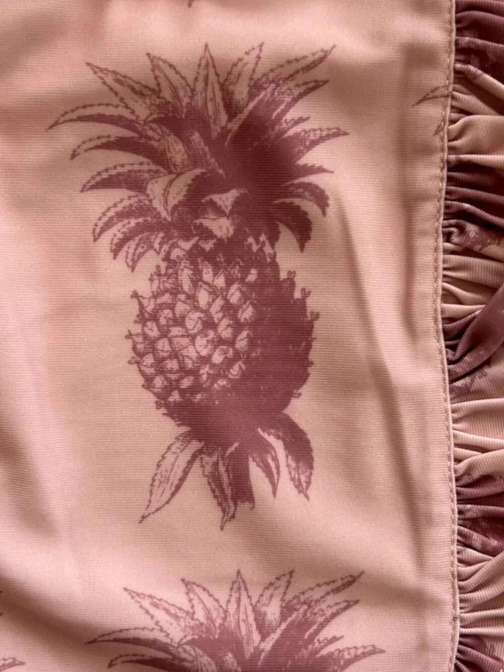 NWT Kate Quinn Baby Swimsuit 3-6M Pink Pineapple Ruffle Tank Style